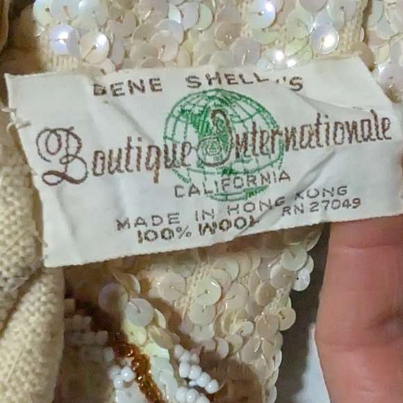 Vintage Luxury Designer Gene Shelly Sequin/Beaded 1950s Gown - Picture 4 of 8